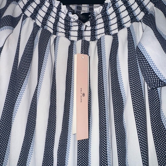 🎉Aqua Black and White Striped Dress - Picture 3 of 4